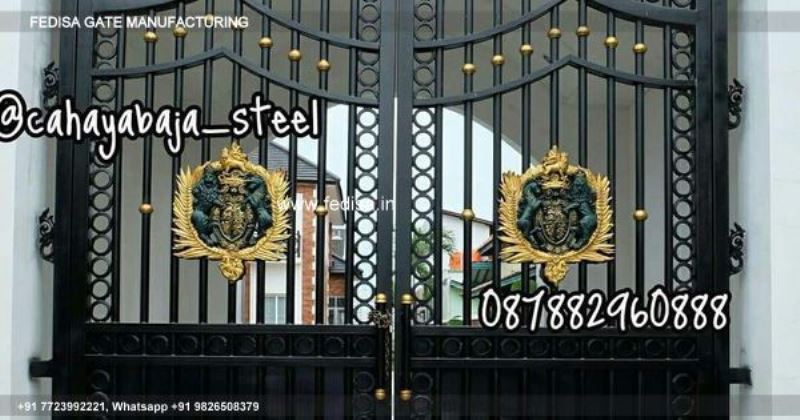 Gate Design Gate Color Steel Gate Double Door Design Boundary Gate Color