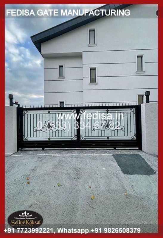 Main Gate Design Gate Design For Home Pipe Gate Design Single Door Modern Metal And Wood Fence