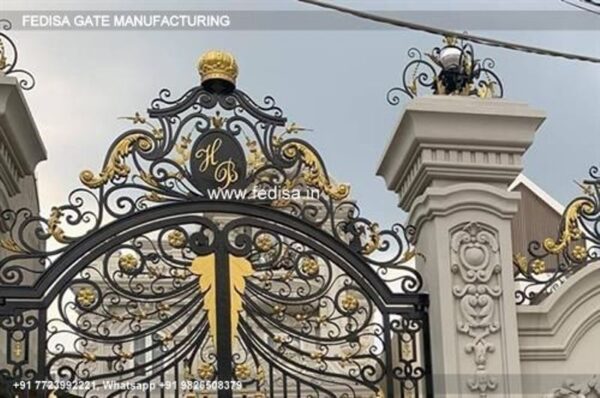 Iron Gate Design Sliding Gate Design Rectangular Tube Gate Design Entrance Gate Color