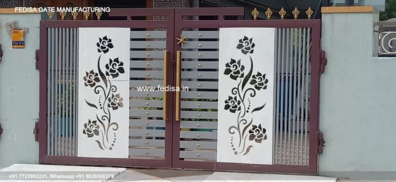 Iron Gate Design Sliding Gate Design Ss Boundary Gate Metal Sheet Gate Design
