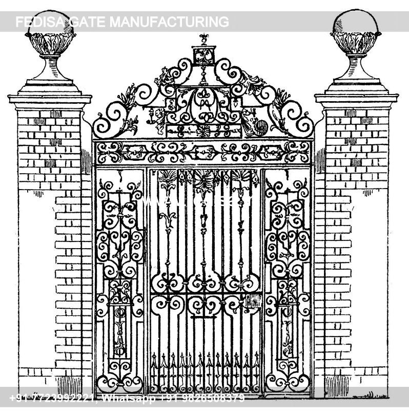 Iron Gate Design Safety Grill Gate Design For Main Door Main Gate Granite Ramp Design Ss Gate Design Double Door