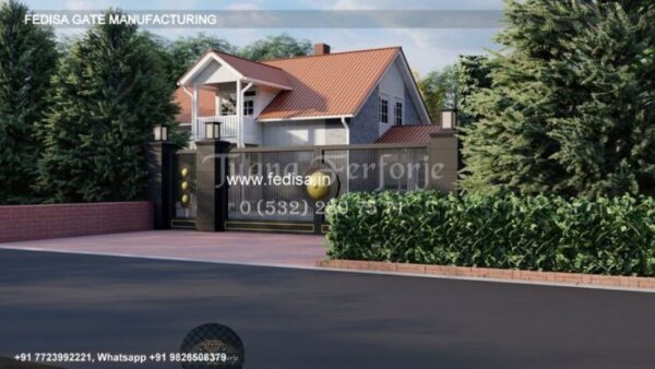 Iron Gate Design Simple Gate Design Custom Gate Designs Main Gate Design With Boundary Wall