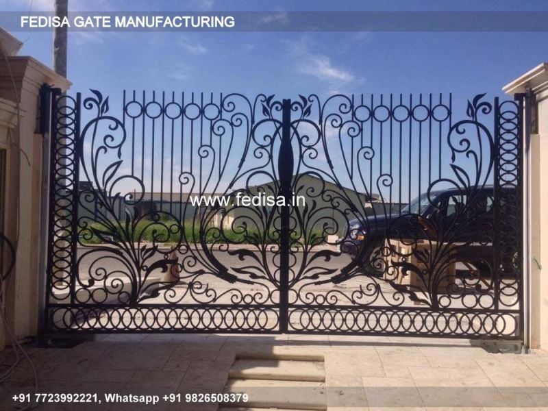 Main Gate Design Modern Gate Design Steel Loha Mix Gate Steel Gate Glass Design