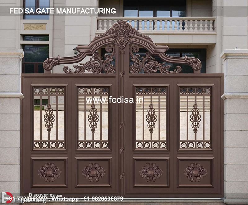 Iron Gate Design Sliding Gate Design Boundary Wall Pillar Design Jali Ke Gate