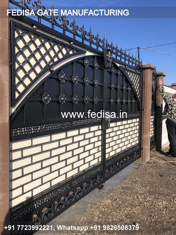 Main Gate Design House Gate Design Iron Gate Flower Design Steel Gate With Hpl Sheet