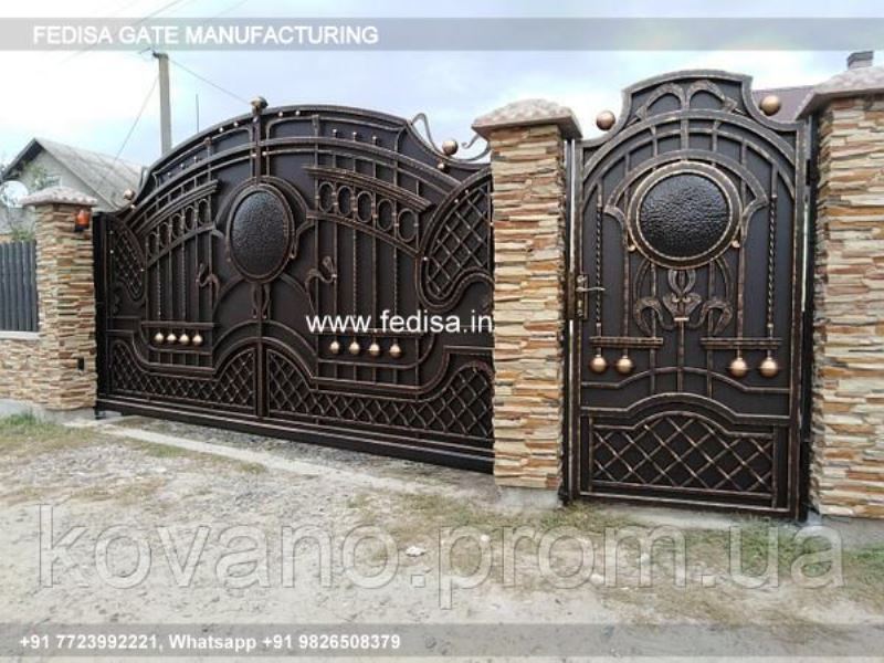 Gate Design Steel Gate Design Simple Boundary Wall Design With Gate
