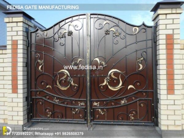 Iron Gate Design Simple Gate Design Gate Ke Color Steel Gate Design Double Door