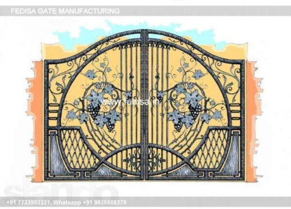 Main Gate Design Main Gate Design 3254 Steel Loha Mix Gate House Main Gate Pillar Design