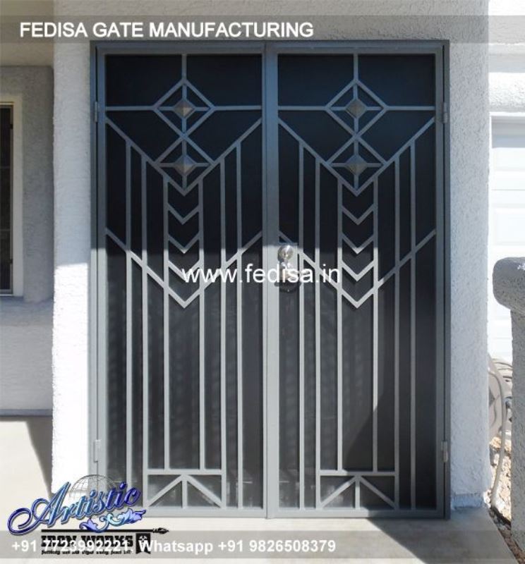 Gate Design Gate Color Steel Compound Wall Pipe Gate Design Iron
