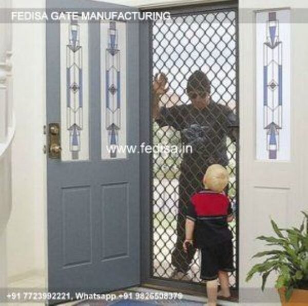 Iron Gate Design Sliding Gate Design Design Of Boundary Wall With Gate Compound Safety Grill