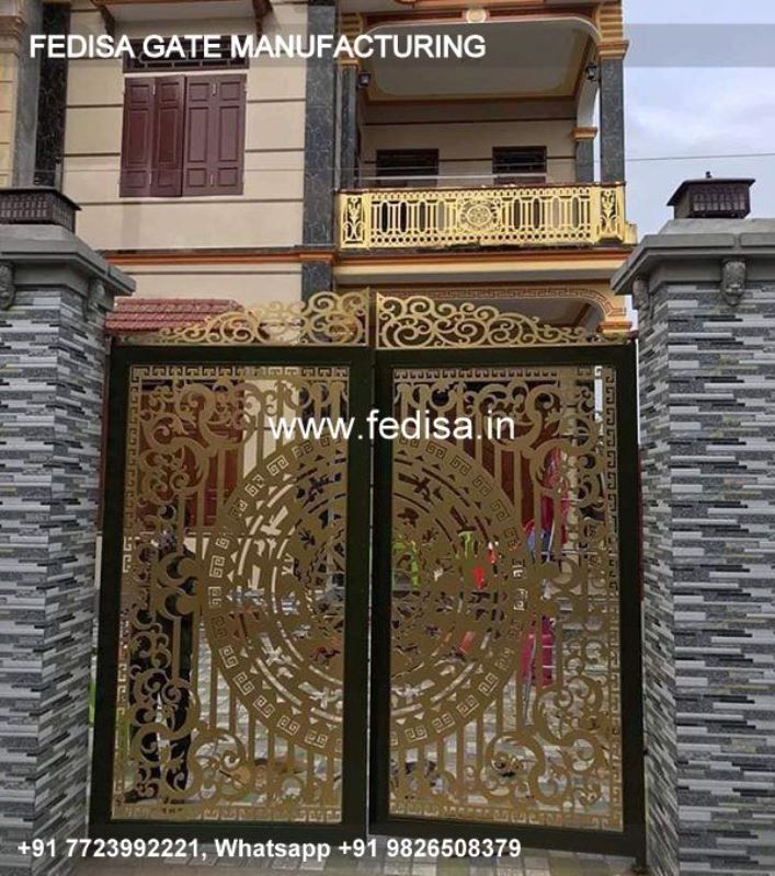 Iron Gate Design Sliding Gate Design Main Gate Paint Color Safety Grill Design For Compound Wall