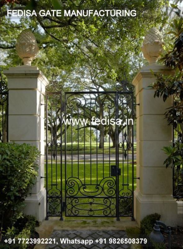 Iron Gate Design Simple Gate Design Aluminum Fence Designs Pocket Gate Design