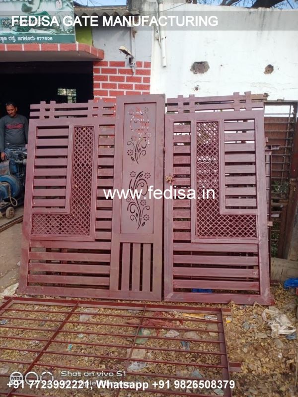 Iron Gate Design Sliding Gate Design Modern Name Plate Designs For Main Gate Maharaja Gate Color Design