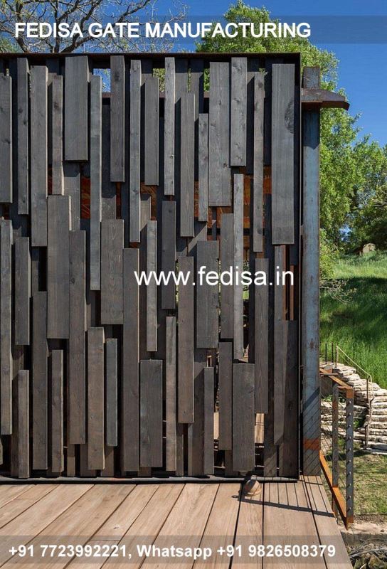 Iron Gate Design Front Gate Designs For Houses Main Gate With Mini Gate Corner Lot Gate Design