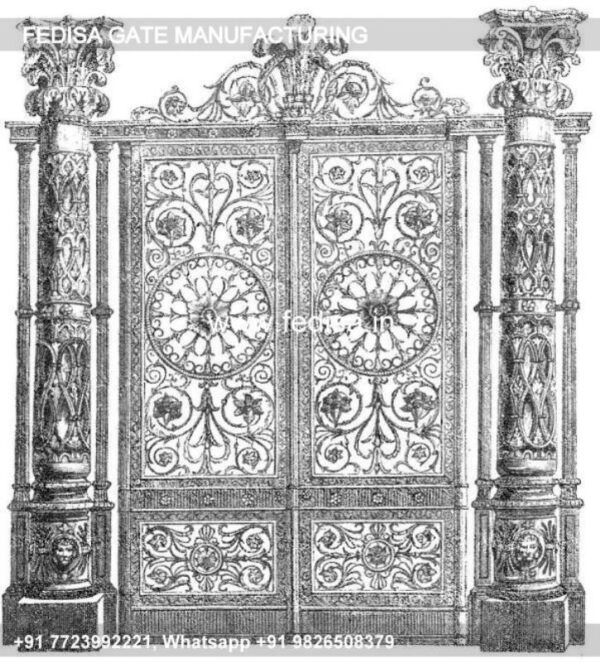 Iron Gate Design Simple Gate Design Main Gate 10 Feet Design Aluminum Grill Gate