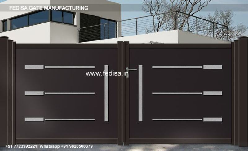 Main Gate Design House Gate Design Compound Sliding Gate Design Laser Cutting Steel Gate