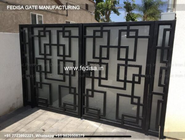 Iron Gate Design Sliding Gate Design 15 Feet Steel Gate Design Gate Gray Color