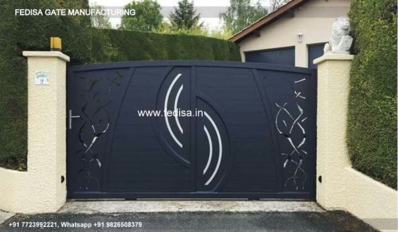 Gate Design Gate Color Steel Loha Mix Gate Compound Wall With Grill Design