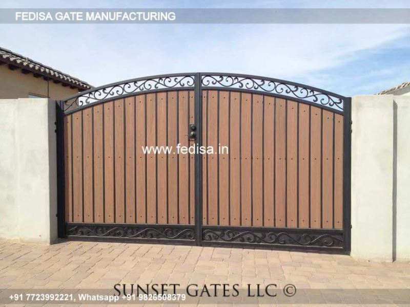 Iron Gate Design Sliding Gate Design Front Slide Gate Design Boundary Wall Design With Grill