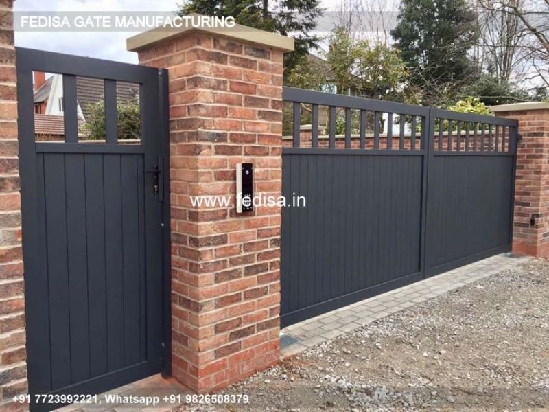 Iron Gate Design Sliding Gate Design Glass Gate Design For Home Boundary Grill Design