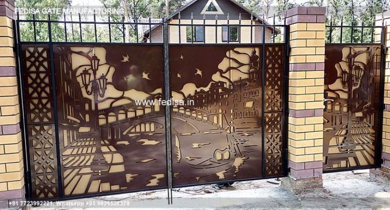 Main Gate Design Gate Design For Home Gate Column Design Boundary Wall Grill