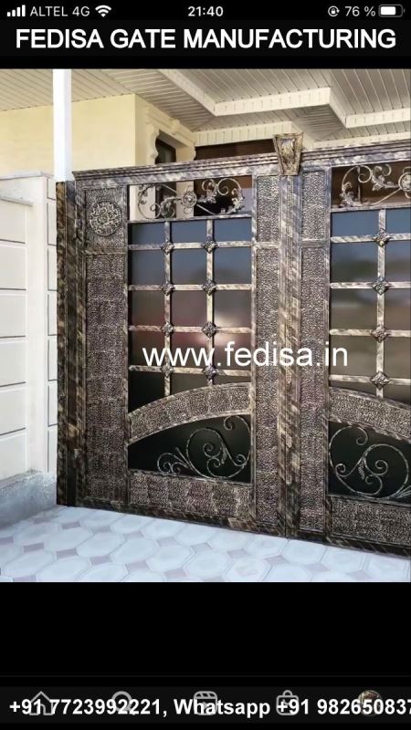 Iron Gate Design Simple Gate Design Pinterest Main Gate Design Steel Gate With Hpl Sheet