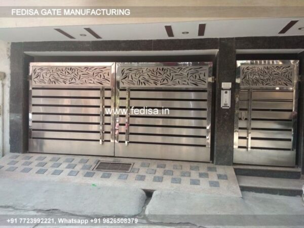 Iron Gate Design Sliding Gate Design Flat Bar Gate Design Main Gate Grill Color