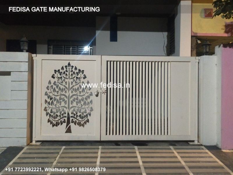 Iron Gate Design Sliding Gate Design Collapsible Gate Color Steel Gate Design For Home Double Door
