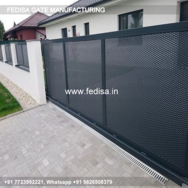 Iron Gate Design Sliding Gate Design Iron Gate Designs For Indian Homes Main Gate Chajja Design