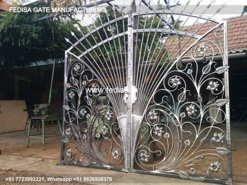 Iron Gate Design Sliding Gate Design Durawall Gate Designs Compound Wall Gate Pillar Design