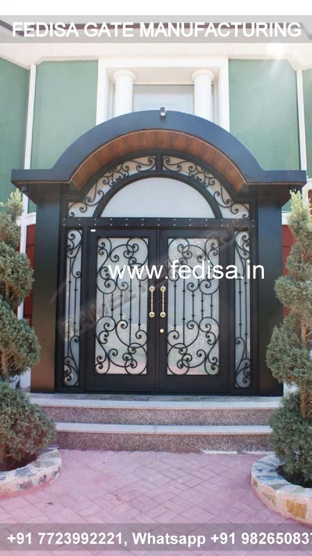 Iron Gate Design Safety Grill Gate Design For Main Door Rod Iron Fence Designs Main Gate Chajja Design