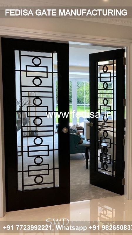 Iron Gate Design Simple Gate Design Collapsible Gate Color Round Bar Window Grill Design