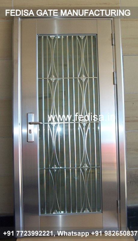 Iron Gate Design Safety Grill Gate Design For Main Door Gray Color Gate Design Aluminum Gate Door Design