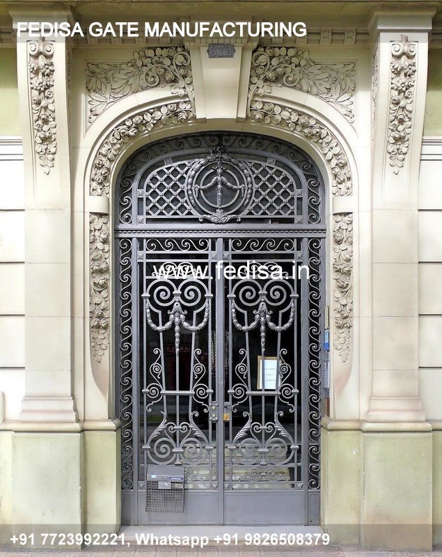 Iron Gate Design Sliding Gate Design Main Gate Design With Fiber Sheet Lawn Gate Design