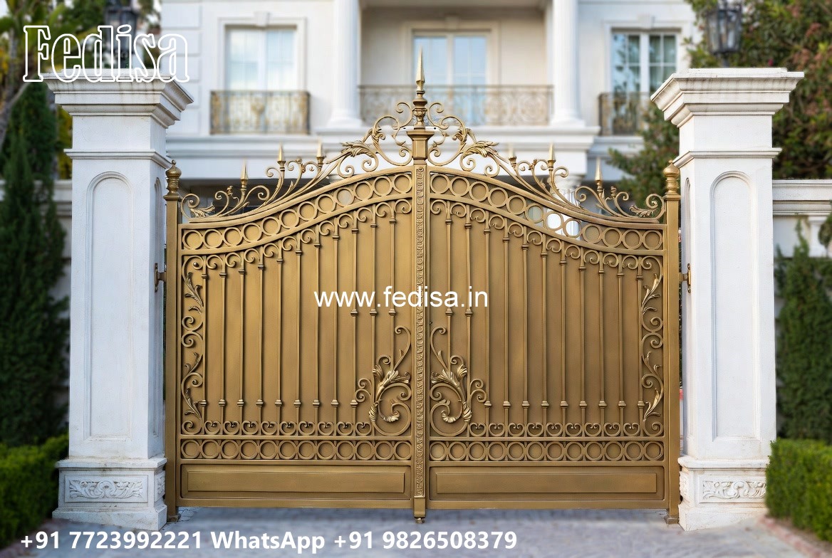 Steel Gate Design, Modern Front Wall And Gate Designs 912 Gate Design Ideas