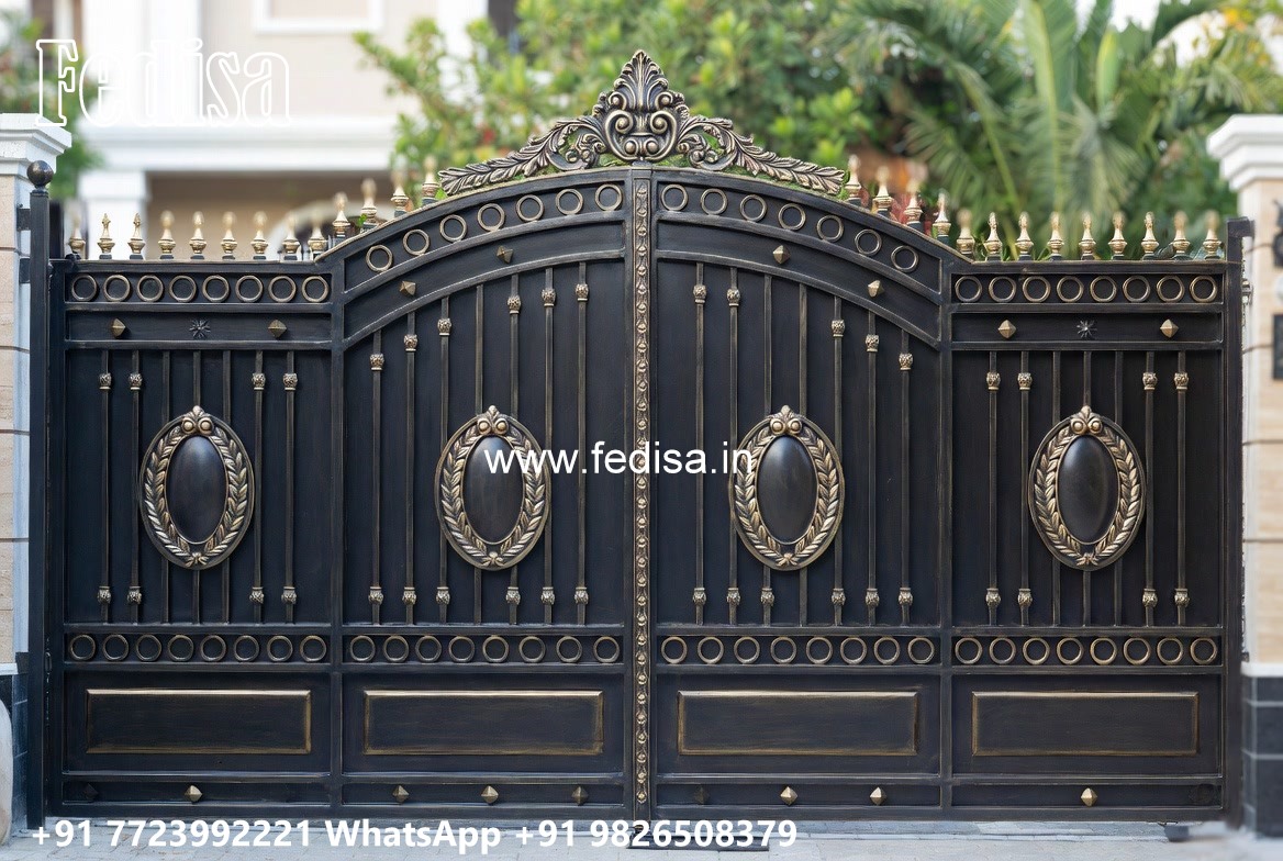 Sliding Gate Design, Steel Loha Mix Gate 1267 Gate Design Ideas