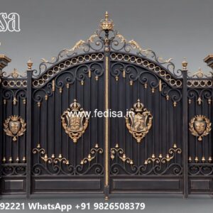 Sliding Gate Design, Main Gate With Small Door 1607 Gate Design Ideas
