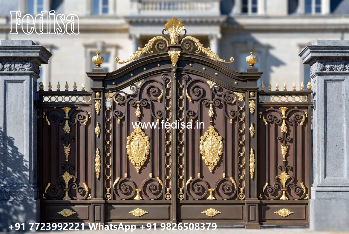 Wooden Gate Design, Sliding Door Main Gate 2182 Gate Design Ideas