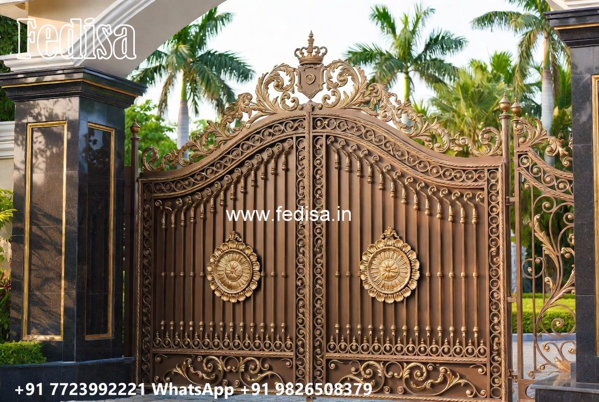 Main Gate Design 2064, Modern Iron Pipe Gate Wonderful Main Gate Design Ideas