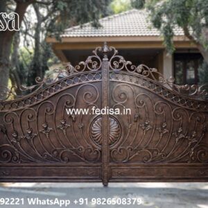 Single Gate Design, Modern Iron Fence Wonderful Main Gate Design Ideas