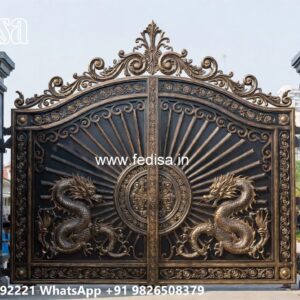 Compound Gate Design, Fancy Iron Gate Wonderful Main Gate Design Ideas