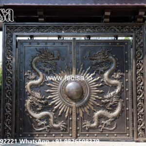 Compound Gate Design, Steel Gate Single Palla Wonderful Main Gate Design Ideas
