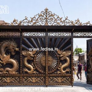 Metal Gate Design, Modern Wrought Iron Gates Wonderful Main Gate Design Ideas