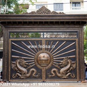 Single Gate Design, Compound Wall Grill Gate Design Wonderful Main Gate Design Ideas