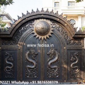 Modern Front Gate Design, Iron Gate Flower Design Wonderful Main Gate Design Ideas