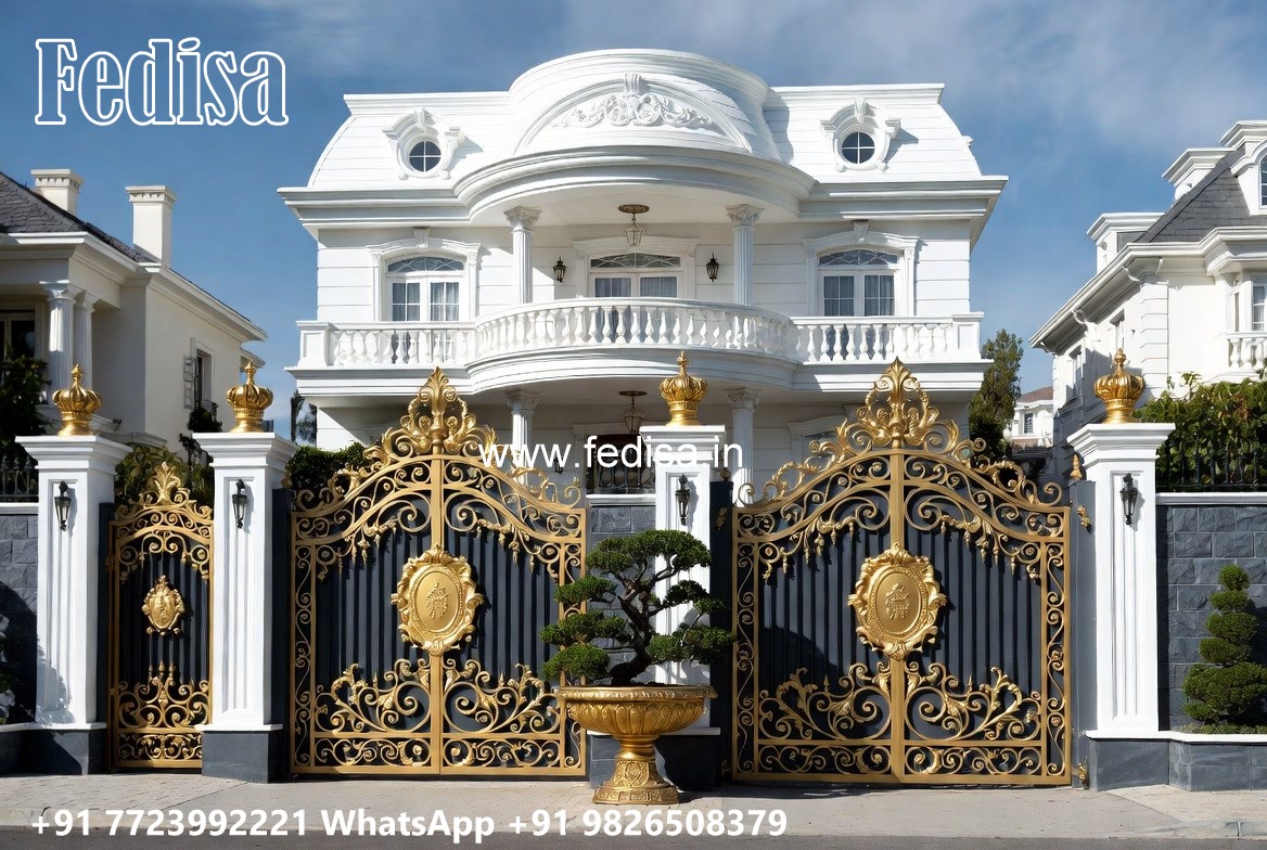 Modern Front Gate Design, Gate Slope Design Wonderful Main Gate Design Ideas