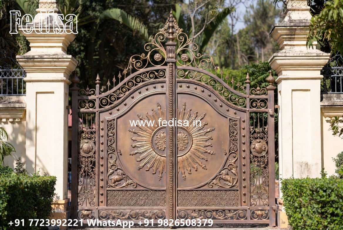 Compound Gate Design, Lohe Ka Gate Ka Colour Wonderful Main Gate Design Ideas