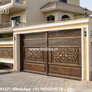 Loha Grill Gate, Big Gate With Small Gate Wonderful Main Gate Design Ideas