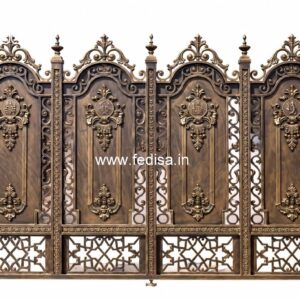 Loha Grill Gate, One Side Iron Gate Design Wonderful Main Gate Design Ideas