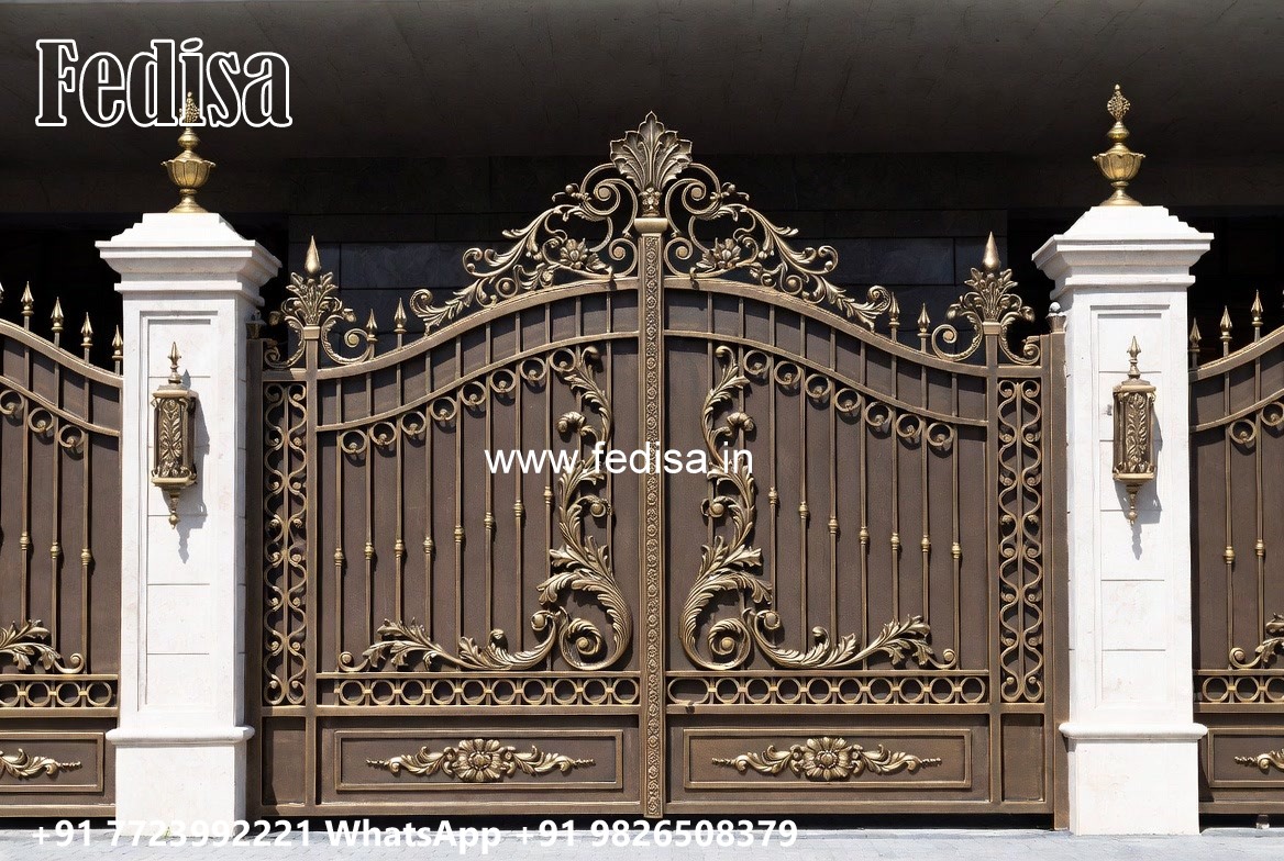 Boundary Wall Design With Gate, Railing Gate Design Wonderful Main Gate Design Ideas